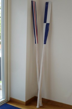 Slitna åror i vintage stil