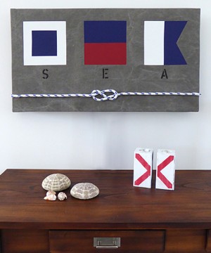 New England tavla med signalflaggor och deras betydelse