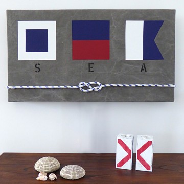 New England tavla med signalflaggor och deras betydelse