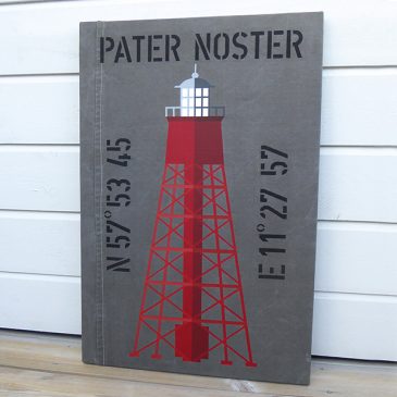 FYREN PATER NOSTER MÅLAD I NEW ENGLAND STIL